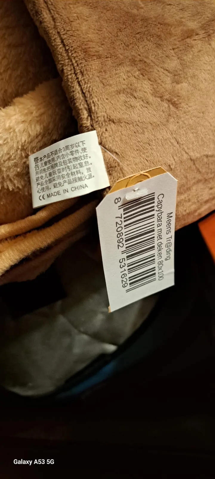 Capybara knuffel deken - Afbeelding 5