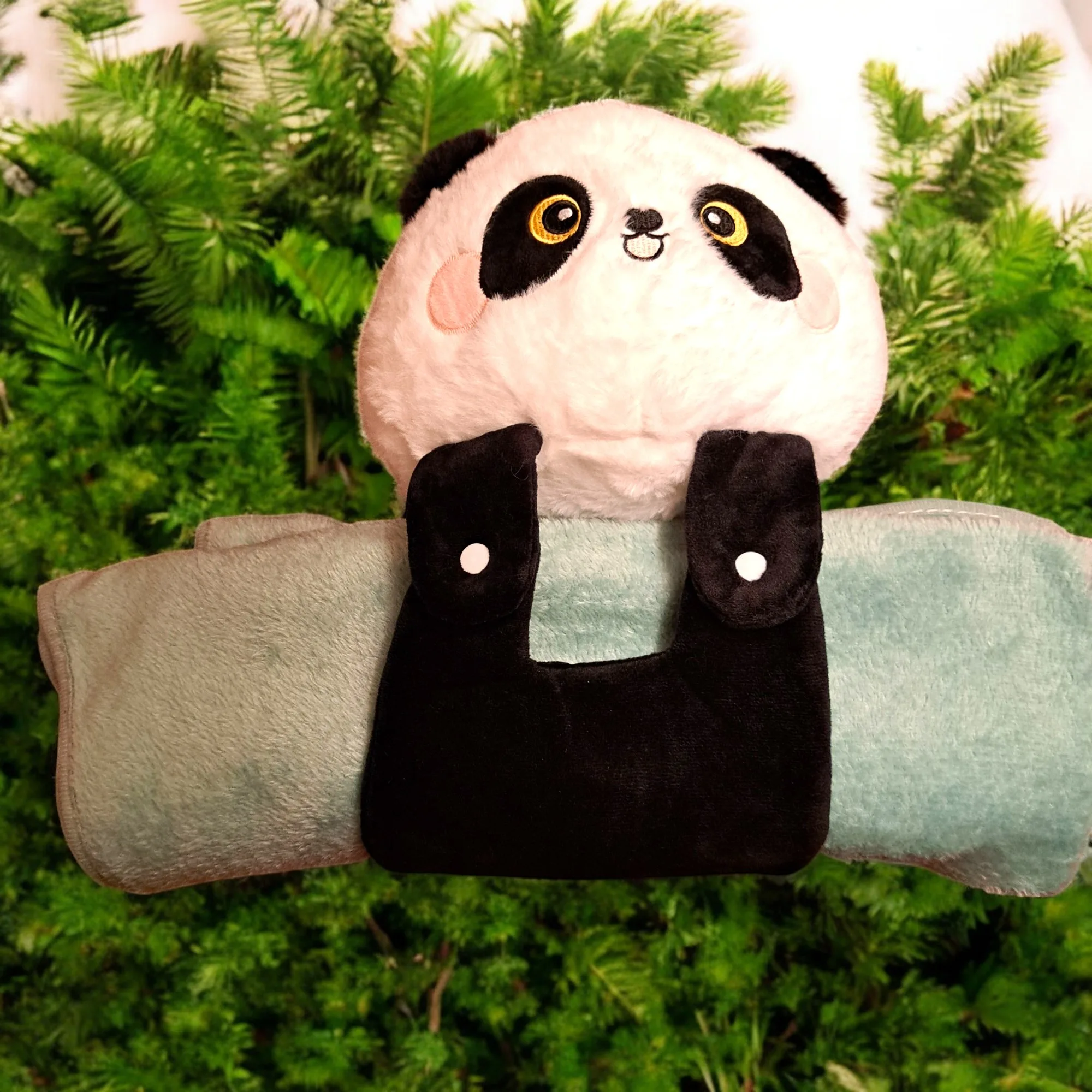 Knuffelpanda met deken